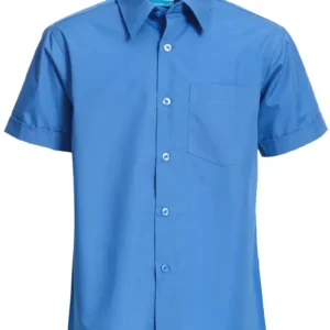 Short-Sleeve School Blue Shirt