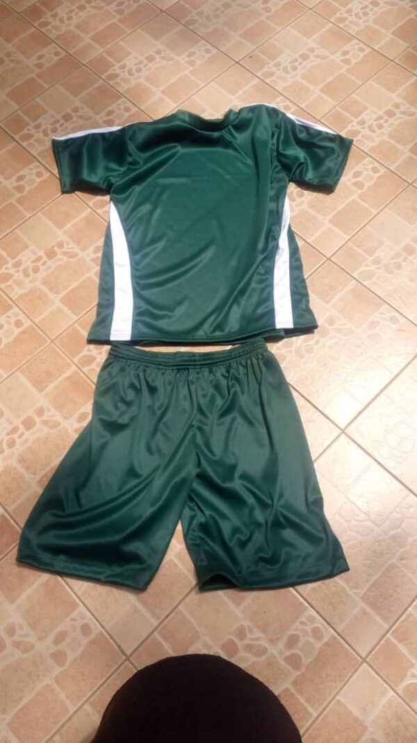 Green sports uniforms