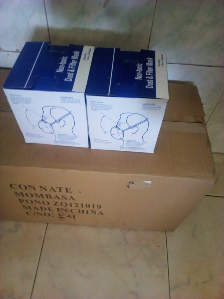 Blue packet disposable dust mask - Tekiria General Suppliers LTD