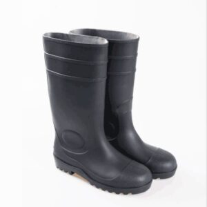 Safety gumboots with steal toe cap black