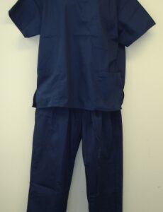 Navy blue medical scrubs