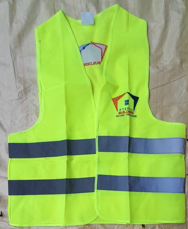 Branded yellow 120gsm reflective vest