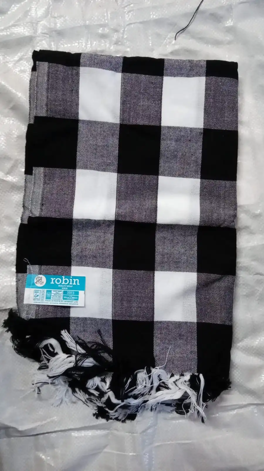 Black and White Check Kikoy