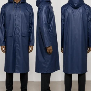 navy blue raincoats for men